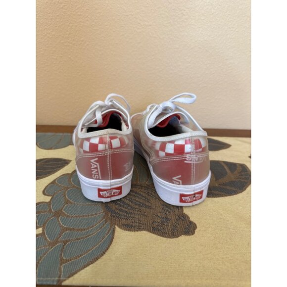 Vans  Comfy Cush Slip Skool Clear Red Checkerboard Sneakers Size 8 Mens - Picture 4 of 9